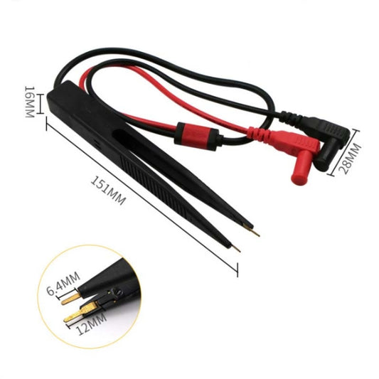 Chip Test Leads Component LCR Testing Tool Multimeter Tester Meter Pen Test Probe Lead Tweezers by buy2fix