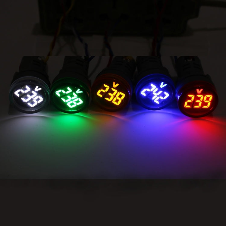 AD16-22DSV Mini Digital Display 60-500V General Indicator AC Voltmeter, Open Hole: 22mm(Red) by buy2fix