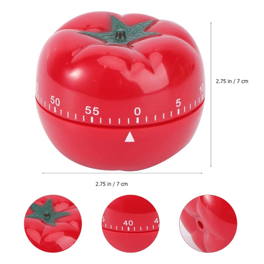 Creative Cute Tomato Shape Kitchen Mechanical Timer Alarm Reminder by buy2fix