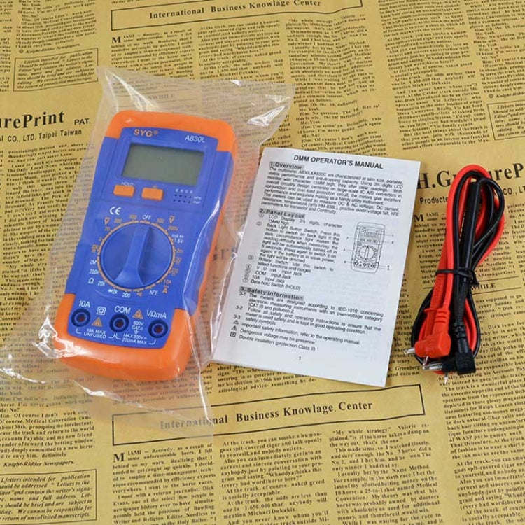 A830L Protection Luminous Multi-purpose Capacitance Meter Digital Multimeter by buy2fix