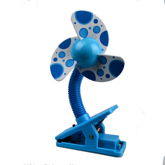 Baby Crib Stroller Fan Mini Portable Clip USBCharging Dormitory Office Small Electric Fan(Blue) by buy2fix