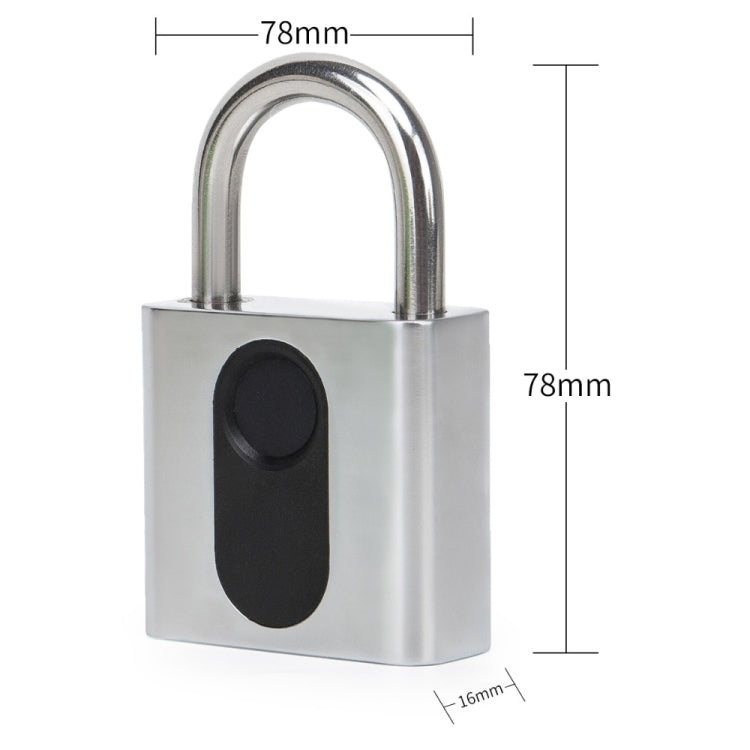 USB Rechargeable Door Lock Fingerprint Padlock Quick Unlock Security Keyless Smart Metal Lock by buy2fix