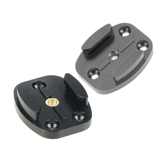 4 Holes Aluminum Quick Release Tripod Mount Base For Sports Camera, Color: Black by buy2fix