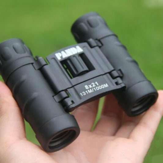 Compact 8X21 Telescope Full Optical Green Film HD Binocular Low Light Level Night Vision Telescope by PANDA