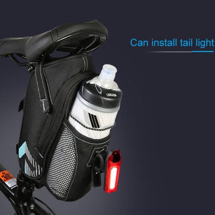 ROSWHEEL 1.8L Bicycle Tail Bag Saddle Bag Kettle Bag Can Hang Taillights(Black) by ROSWHEEL