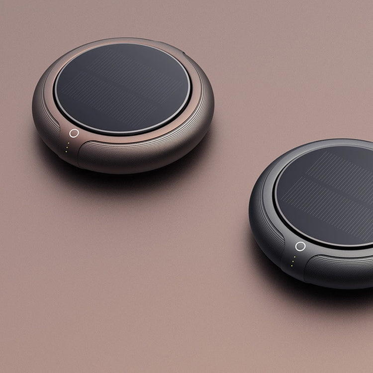 Intelligent Formaldehyde Removal Haze Negative Ion Solar Car Air Purifier(Gold) by buy2fix