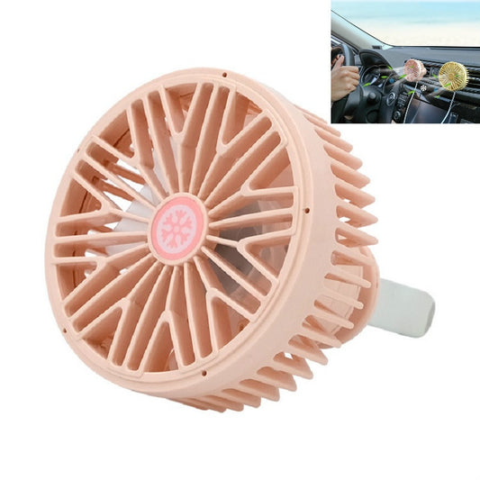 Car Vent Fan Multi-function USB Interface Mini LED Lamp Car Fan(Pink) by buy2fix