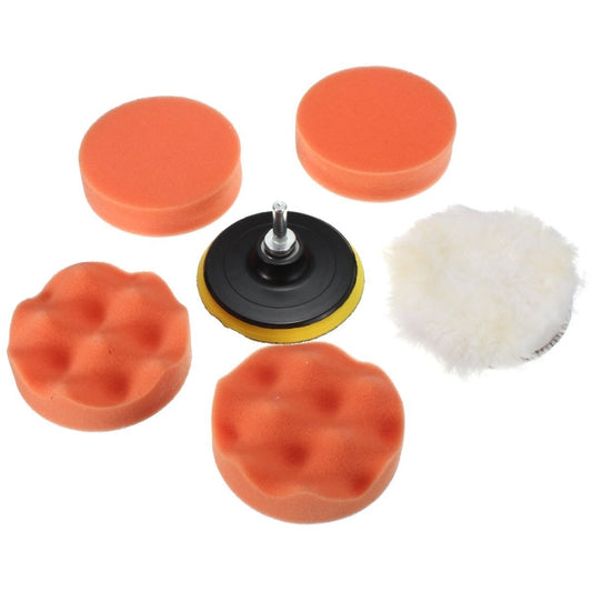 7 in 1 Buffing Pad Set Thread Auto Car Polishing Pad Kit for Car Polisher, Size:4 inch by buy2fix