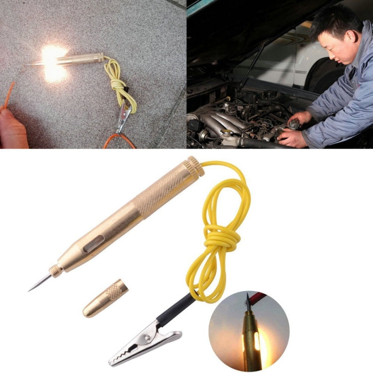 2 PCS 6-24V Copper Electric Pen General Test Light Automotive Circuit Test Pencil by buy2fix