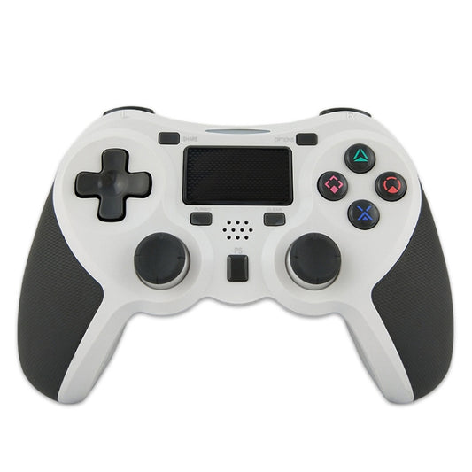 Rubberized Wireless Game Controller Bluetooth Handle for PS4 Host(White) by buy2fix
