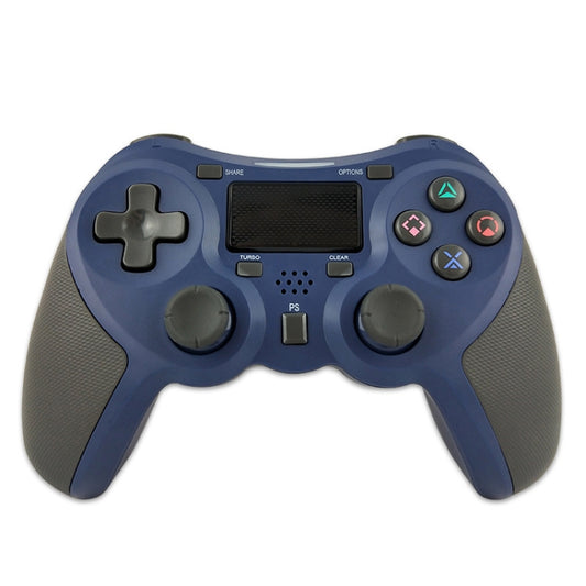 Rubberized Wireless Game Controller Bluetooth Handle for PS4 Host(Blue) by buy2fix