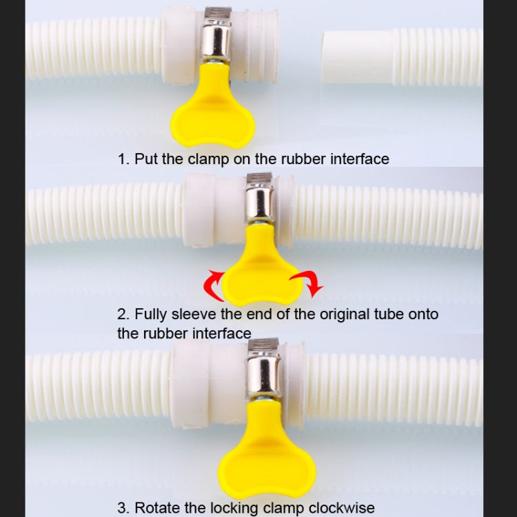 18mm Diameter Plastic Drain Pipe Water Outlet Extension Hose with Clamp for Semi-automatic Washing Machine / Air Conditioner, Size:3m Length by buy2fix