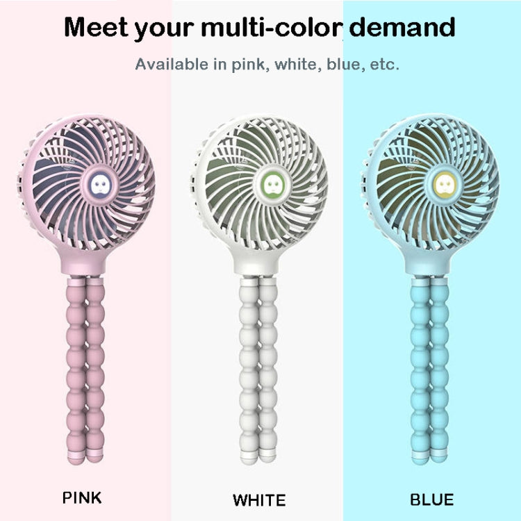 Octopus Deformed Cartoon Folding USB Rechargeable Mini Handheld Fan(White) by buy2fix