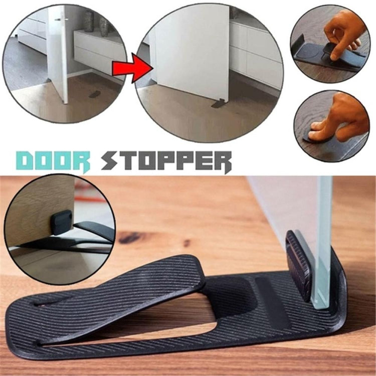 Multi-function Spring Innovative Door Stopper Block Simple Style Door Wedge Holder(Black) by buy2fix