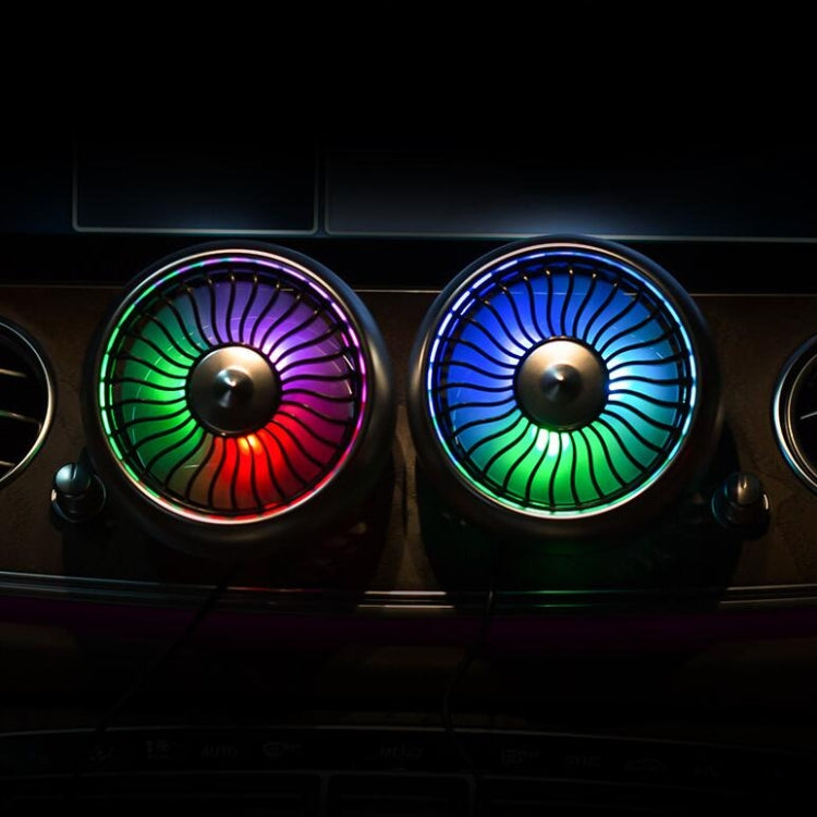 Automobile Multi-function Electric Fan Car Air Outlet USB Interface Mini Fan(Silver) by buy2fix