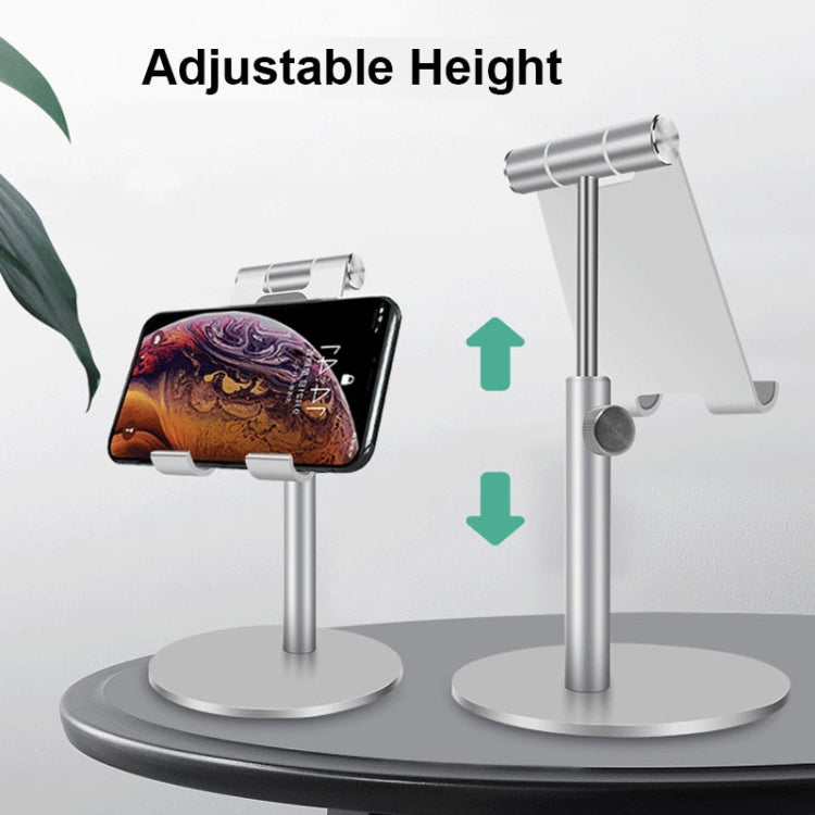 Adjustable Aluminum Alloy Cell Phone Tablet Holder Desk Stand Mount(Rose Gold) by buy2fix