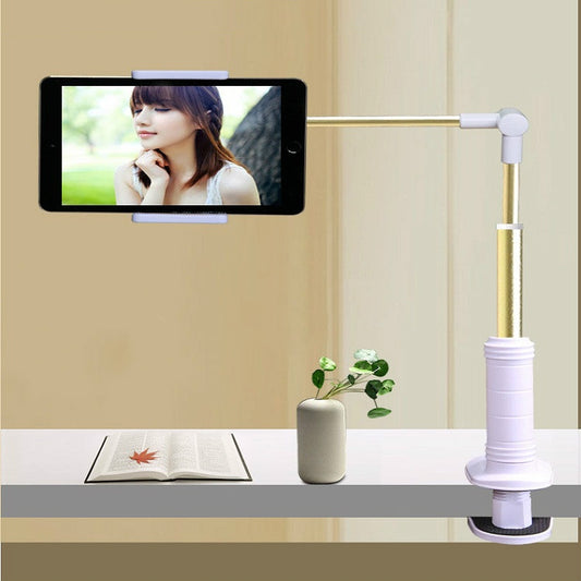 360 Degree Rotation Lazy Mount Folding Long Arm Phone Stand Holder for 4-14 Inch Tablet & Phone(Gold) by buy2fix