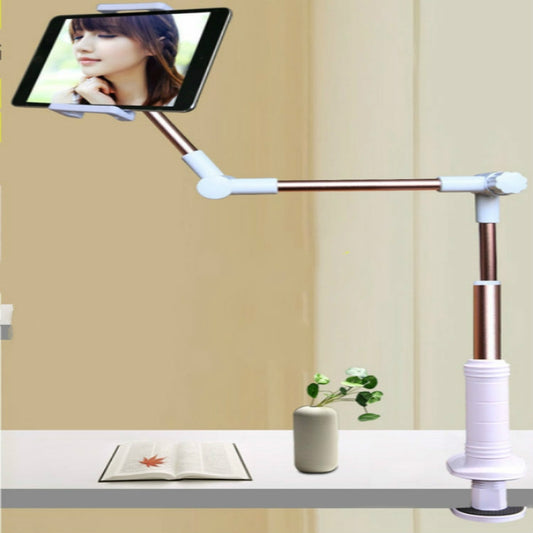 360 Degree Rotation Lazy Mount Folding Long Arm Phone Stand Holder for 4-14 Inch Tablet & Phone(Rose Gold) by buy2fix