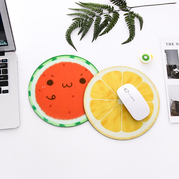 2 PCS 22cm Cute Fruit Series Round Mouse Pad Desk Pad Office Supplies(Watermelon) by buy2fix