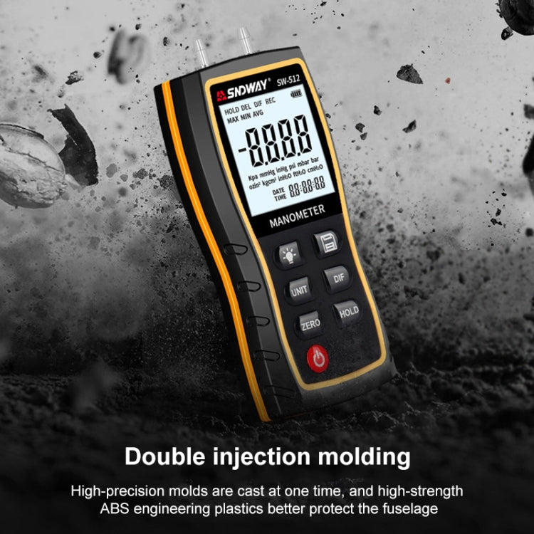 SNDWAY SW512 High Precision Digital Positive and Negative Differential Pressure Tester by SNDWAY