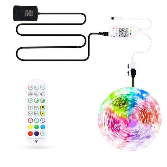 20M 360 LEDs Bluetooth Suit Smart Music Sound Control Light Strip Non-waterproof 5050 RGB Colorful Atmosphere LED Light Strip With 24-Keys Remote Control(US Plug) by buy2fix