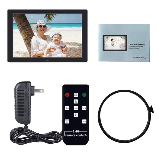 DPF-1201 12 inch 1280x800 Resolution Wall Mounted Advertising Machine LCD Electronic Photo Frame, Plug:EU Plug(Black) by buy2fix