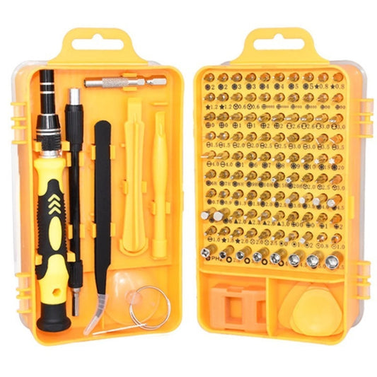 110 in 1 Magnetic Plum Screwdriver Mobile Phone Disassembly Repair Tool(Yellow) by buy2fix
