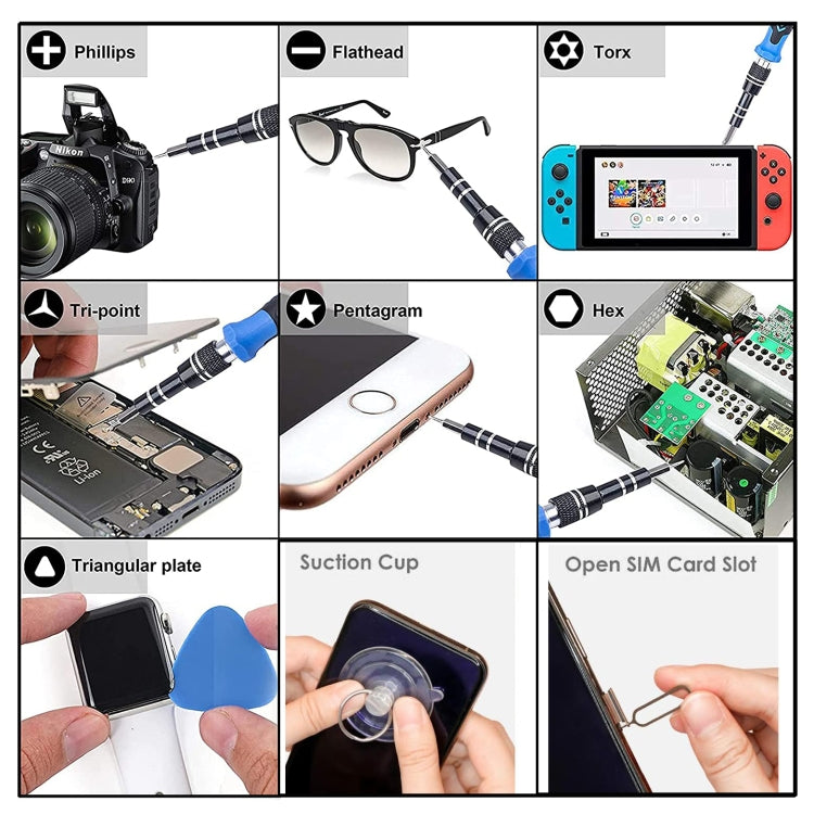 110 in 1 Magnetic Plum Screwdriver Mobile Phone Disassembly Repair Tool(Blue) by buy2fix