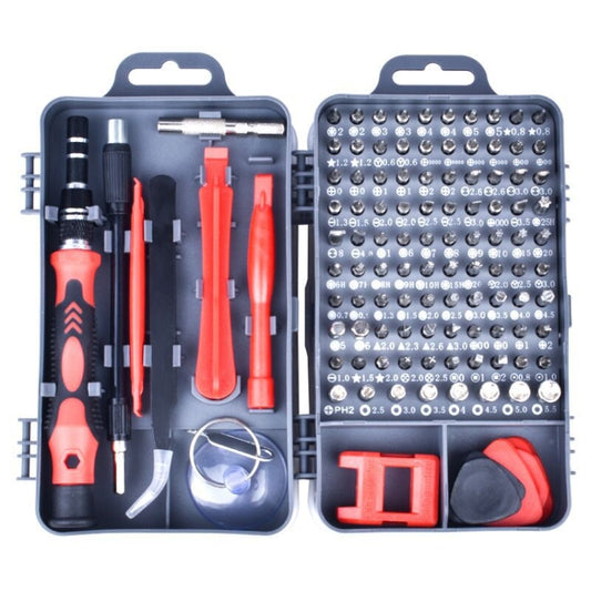 110 in 1 Magnetic Plum Screwdriver Mobile Phone Disassembly Repair Tool(Dark Gray+Red) by buy2fix