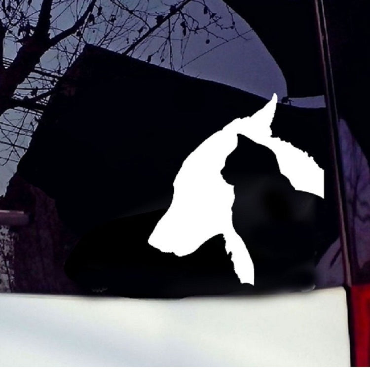 10 PCS Dog and Cat Car Stickers Pet Reflective Waterproof Stickers(White) by buy2fix