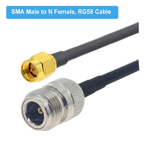 SMA Male to N Female RG58 Coaxial Adapter Cable, Cable Length:5m by buy2fix