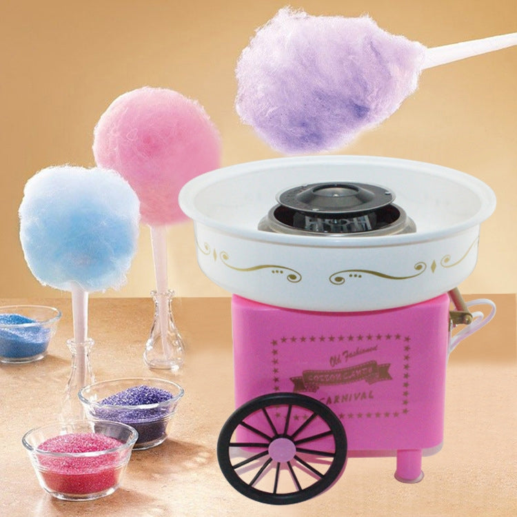 Retro Trolley Mini Cotton Candy Machine, Specification:National Standard 220 V(Pink) by buy2fix