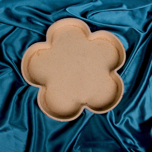 Flower Shape Retro Wooden Jewelry Tray Home Homestay Decorative Ornaments Photo Props by buy2fix