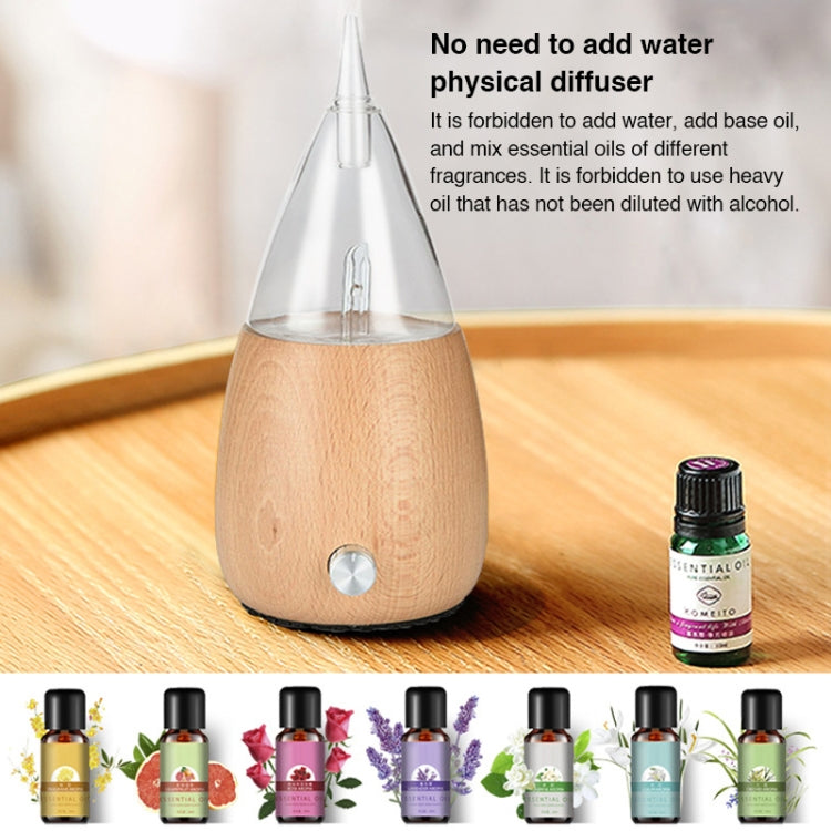 Waterless Diffuser Essential Oil Spray Wood Glass Aromatherapy Air Humidifier, Plug Type:UK Plug(Light Wood Grain) by buy2fix