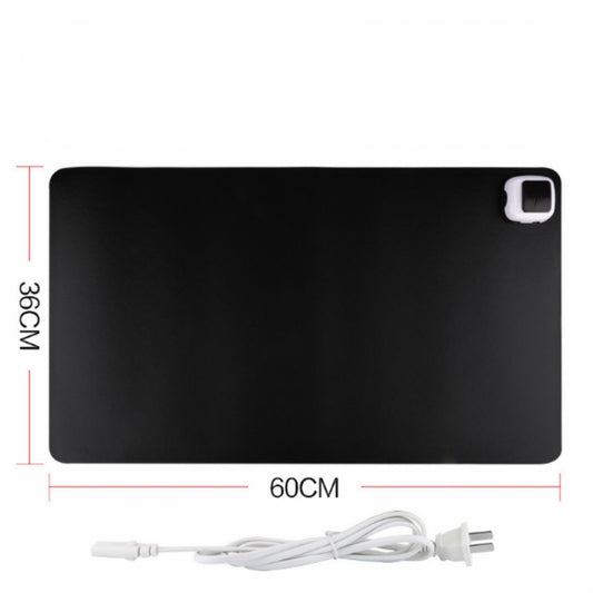 220V Electric Hot Plate Writing Desk Warm Table Mat Blanket Office Mouse Heating Warm Computer Hand Warmer Desktop Heating Plate, Color:Black Big Size, CN Plug by buy2fix