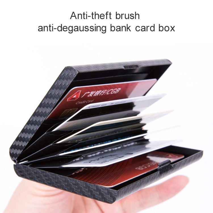 Aluminum Alloy Credit Card Bank Card Security Anti Magnetic Large Capacity Card Holder(Carbon Silver) by buy2fix