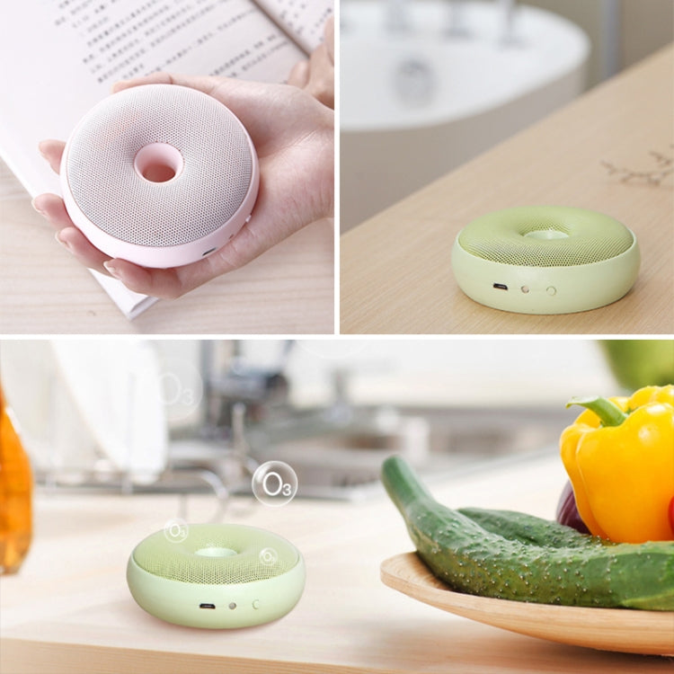 Portable Donut Electric Air Purifier Home Car Anion Ozone Deodorizer(White) by carzor
