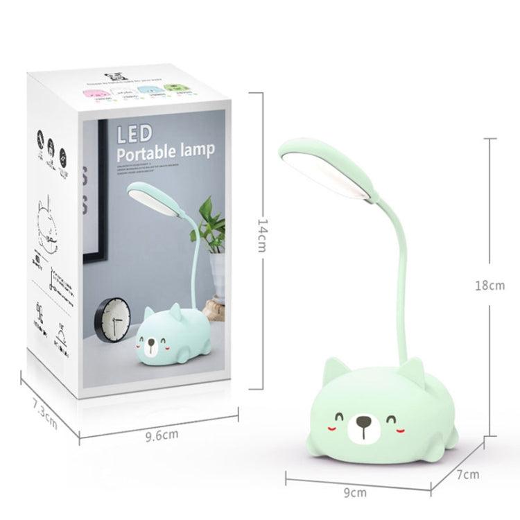 Cartoon Cat Design LED Eye Protection Reading Lamp USB Rechargeable Desk Lamp(Pink) by buy2fix
