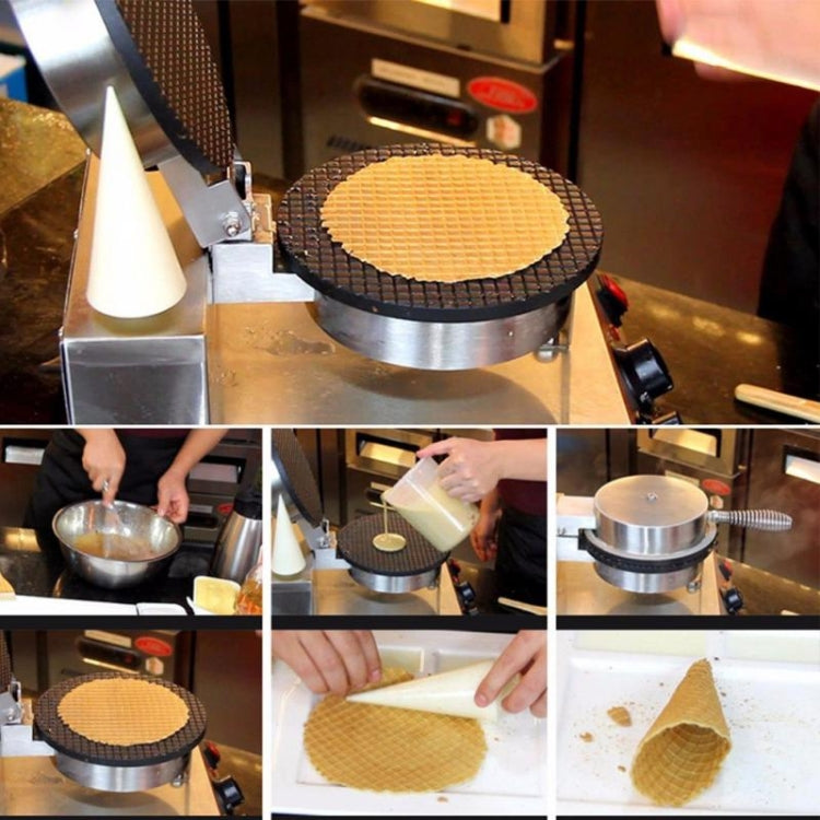 Electric Waffle Maker Egg Roll Maker DIY Ice Cream Cone Machine Crispy Omelet Machine, Plug Type:US Plug by buy2fix