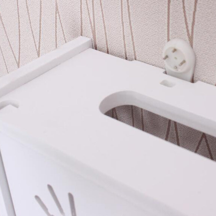 Wifi Router Box PVC Wall-mounted Shelf Hanging Board Bracket Storage Box, Size:41x23x8.5cm(Shutter) by buy2fix