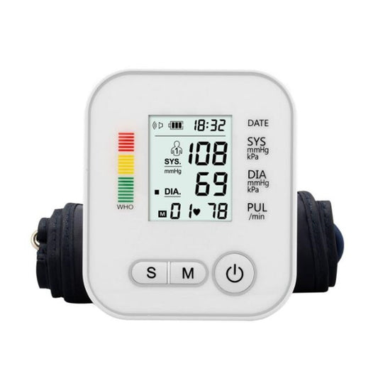 Arm Type Home Electronic Automatic Hypertension Measuring Instrument Sphygmomanometer(Silver) by buy2fix