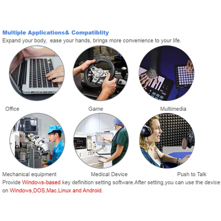 FS2020U CF Foot Switch Foot Pedal Keyboard Control Mouse Game Combo Pedal(Mechanical Sound) by Pcsensor