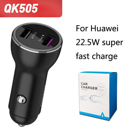 QIAKEY QK505 Dual Ports Fast Charge Car Charger(Black) by QIAKEY
