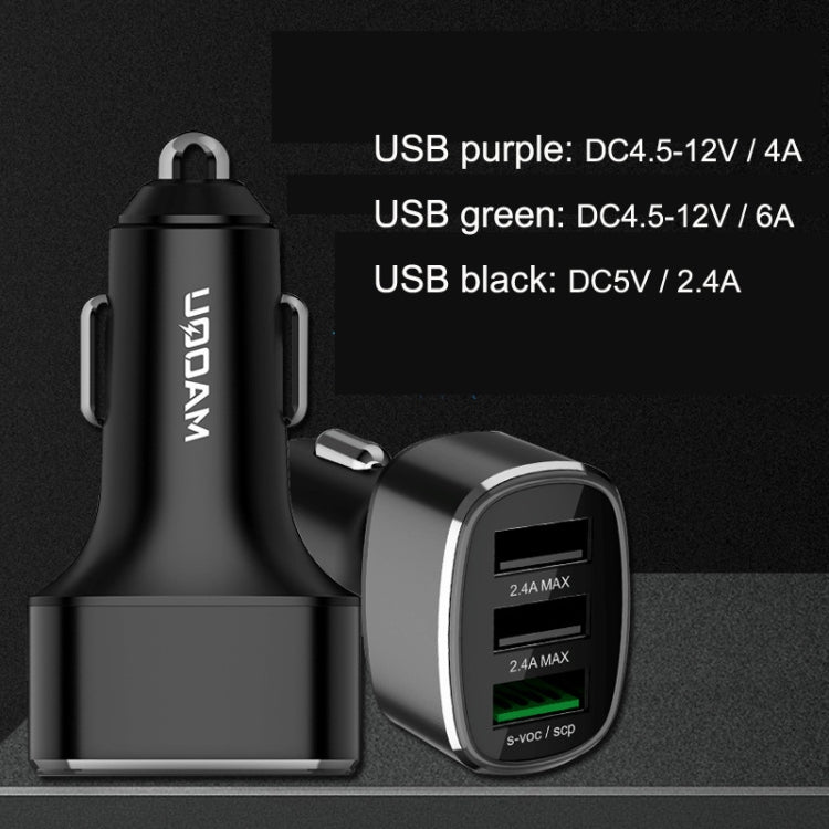 QIAKEY GT780 3 USB Ports Fast Charge Car Charger(Gray) by QIAKEY