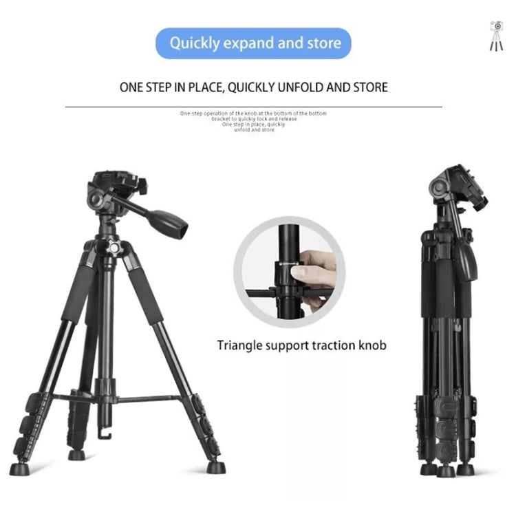 QingZhuangShiDai Q111H Aluminum Alloy Mobile Phone Camera Photography Tripod(Black) by QingZhuangShiDai