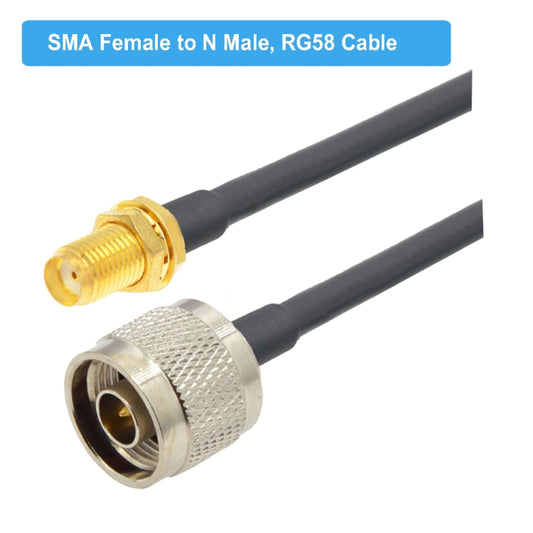 SMA Female To N Male RG58 Coaxial Adapter Cable, Cable Length:0.5m by buy2fix