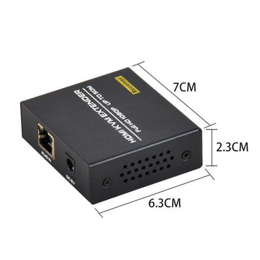 FJGEAR FJ-HKV50 HDMI+USB To KVM 1080P IP 50M Extender, Plug Type:US Plug by FJGEAR