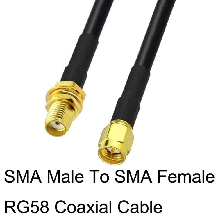 SMA Male To SMA Female RG58 Coaxial Adapter Cable, Cable Length:1.5m by buy2fix