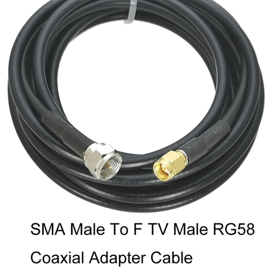 SMA Male To F TV Male RG58 Coaxial Adapter Cable, Cable Length:10m by buy2fix