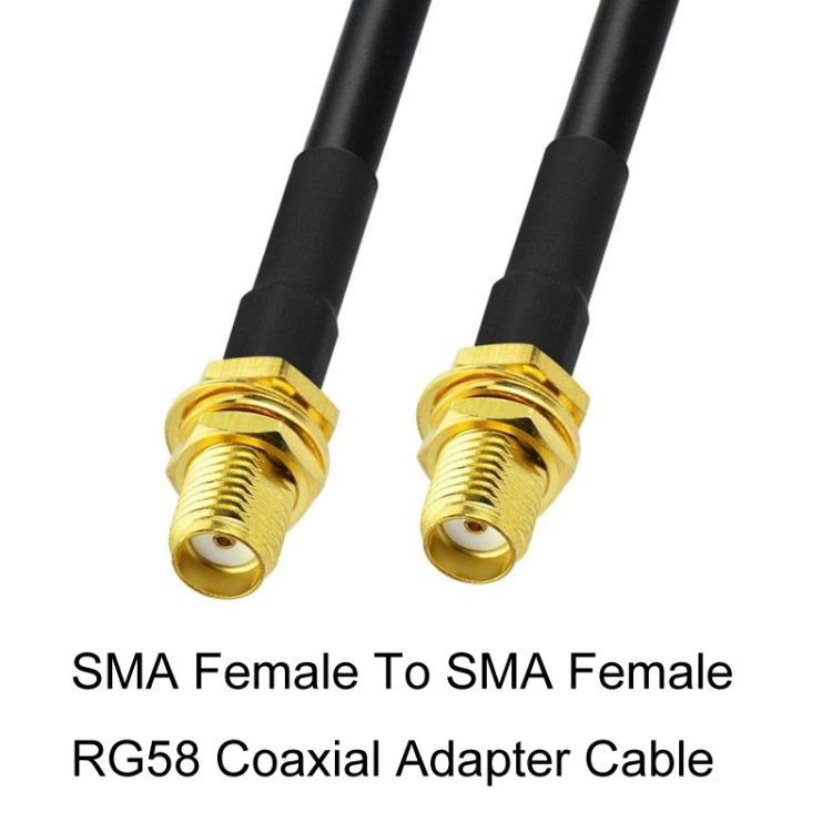 SMA Female To SMA Female RG58 Coaxial Adapter Cable, Cable Length:0.5m by buy2fix